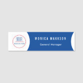 Aangepaste bedrijfsnaam Logo Naamplaatje (Voorkant)