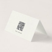 Aangepaste bedrijfsnaam Logo QR-code en bericht Kaart (Achterkant)