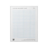 Aangepaste bedrijfsnaam Logo QR Code Tekening Graf Notitieblok (Linkerzijde)