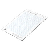 Aangepaste bedrijfsnaam Logo QR Code Tekening Graf Notitieblok (Schuin)