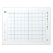 Aangepaste bedrijfsnaam Logo QR Code Tekening Graf Notitieblok (Voorkant)
