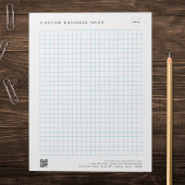 Aangepaste bedrijfsnaam Logo QR Code Tekening Graf Notitieblok