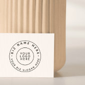 Aangepaste bedrijfsnaam Logo Slogan Modern  Zelfinktende Stempel