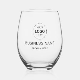 Aangepaste Bedrijfsnaam & Logo Stemless Wine Glass Wijnglas Zonder Voet
