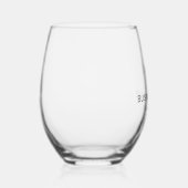 Aangepaste Bedrijfsnaam & Logo Stemless Wine Glass Wijnglas Zonder Voet (Rechts)