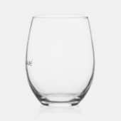 Aangepaste Bedrijfsnaam & Logo Stemless Wine Glass Wijnglas Zonder Voet (Links)