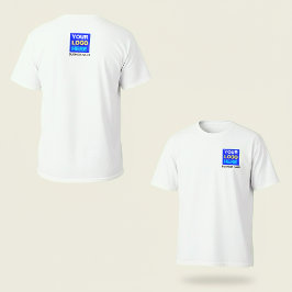 Aangepaste bedrijfsnaam & Logo voor- en achterkant T-shirt