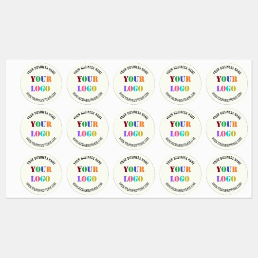 Aangepaste bedrijfsnaam Logo Website Bedrijfslabel Labels (Vel)