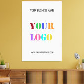 Aangepaste bedrijfsnaam Logo Website Canvas Print (Insitu (Woonkamer))