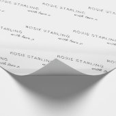 Aangepaste bedrijfsnaam met liefdesscript cadeaupapier (Hoek)