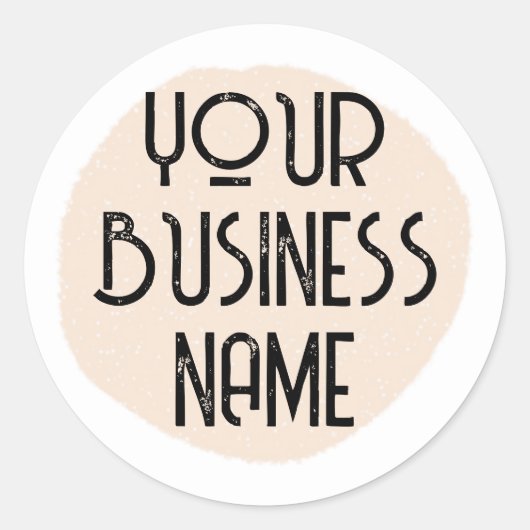 Aangepaste bedrijfsnaam Minimale Eenvoudige Profes Ronde Sticker (Voorkant)