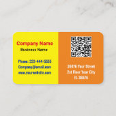 Aangepaste Bedrijfsnaam - Modern Geel & Sinaasappe Visitekaartje (Achterkant)