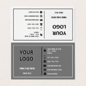 Aangepaste bedrijfsnaam Modern Lijst Uw kleuren Visitekaartje (Buitenkant ongevouwen)