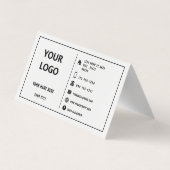 Aangepaste bedrijfsnaam Modern Lijst Uw kleuren Visitekaartje (Achterkant)