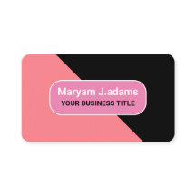 Aangepaste Bedrijfsnaam - Modern Zwart & Blush Roz