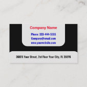 Aangepaste Bedrijfsnaam - Modern Zwart-Wit Visitekaartje (Achterkant)