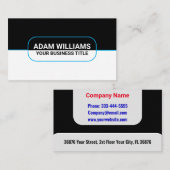 Aangepaste Bedrijfsnaam - Modern Zwart-Wit Visitekaartje (Voorkant / Achterkant)