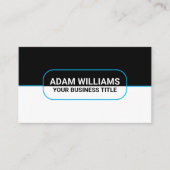 Aangepaste Bedrijfsnaam - Modern Zwart-Wit Visitekaartje (Voorkant)