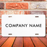 Aangepaste bedrijfsnaam of persoonlijke naam nummerplaat<br><div class="desc">Pas dit ontwerp aan en creëer uw gepersonaliseerde Bord van de Vergunning. Als de firmanaam lang is, kunt u de doopvontgrootte aanpassen om binnen te passen. U kunt dit ONTWERP overdragen op andere Zazzle producten en het aanpassen om de meeste Zazzle punten te passen. U kunt ook op de knop...</div>