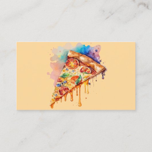 Aangepaste bedrijfsnaam Pizza Visitekaartje (Achterkant)