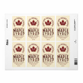 Aangepaste Bedrijfsnaam Red Maple Leaf Circular Lo Etiket (Full Sheet)