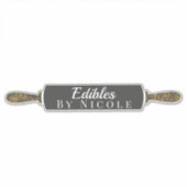 Aangepaste bedrijfsnaam Rollenpin Bakery Edibles Sticker (Voorkant)
