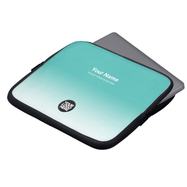 Aangepaste bedrijfsnaam, taak, verloop van Logo Laptop Sleeve (Voorkant top)