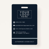 Aangepaste bedrijfsnaam Tag Foto-ID Logo Badge (Achterkant)