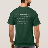 Aangepaste bedrijfsnaam Tekst Info Business T-Shir T-shirt (Achterkant)