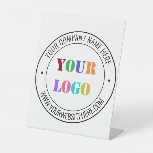 Aangepaste bedrijfsnaam Tekst Info Pedestal Sign Reclamebord Met Voetstuk (Voorkant)