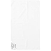 Aangepaste Bedrijfsnaam Tekst Info Tafelkleed Sjab (Voorkant)