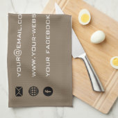 Aangepaste Bedrijfsnaam Tekst Keuken Handdoek Sjab (Quarter Fold)