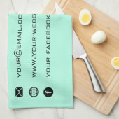 Aangepaste Bedrijfsnaam Tekst Keuken Handdoek Sjab (Quarter Fold)