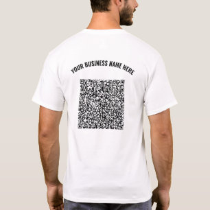 Aangepaste Bedrijfsnaam Tekst QR Code T-shirt Sjab