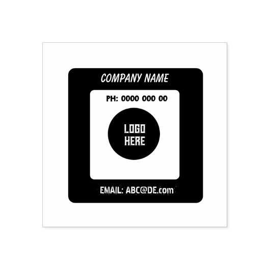 Aangepaste Bedrijfsnaam Telefoon E-mail met Logo G Rubberstempel (Afrduk)