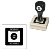 Aangepaste Bedrijfsnaam Telefoon E-mail met Logo G Rubberstempel (Gestempeld)