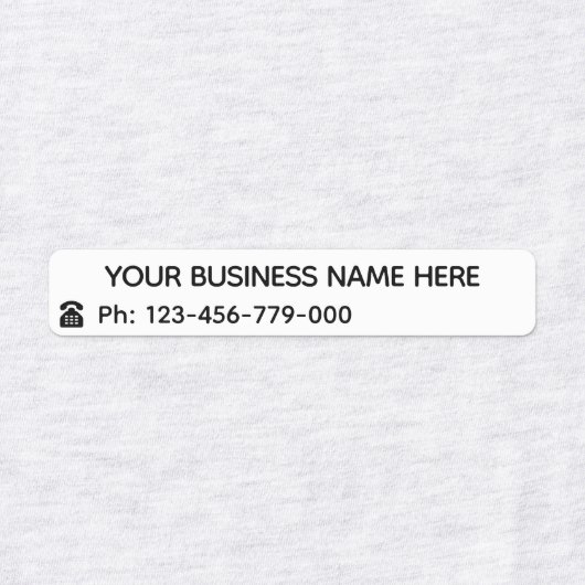 Aangepaste bedrijfsnaam Telefooninfo Zakelijke lab Labels (Design 1)