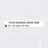 Aangepaste bedrijfsnaam Telefooninfo Zakelijke lab Labels (Design 2)