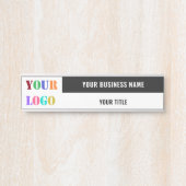 Aangepaste bedrijfsnaam van Logo Deuren - Uw kleur Deurbordje (Voorkant)