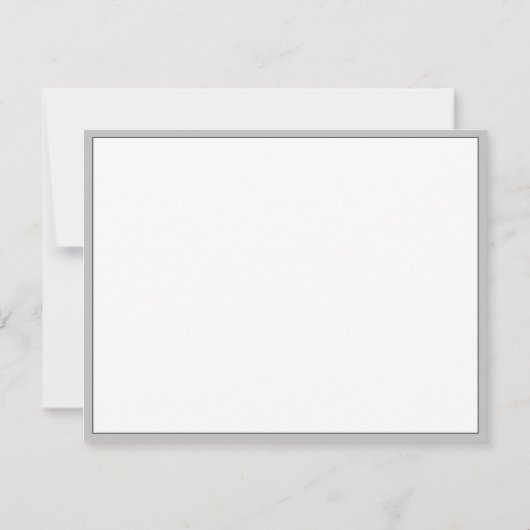 Aangepaste bedrijfsnaam voor Silver Grey Company L Notitiekaartje (Achterkant)