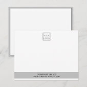 Aangepaste bedrijfsnaam voor Silver Grey Company L Notitiekaartje (Voorkant / Achterkant)