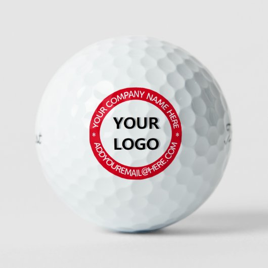 Aangepaste bedrijfsnaam Website Golf Balls Stempel Golfballen (Voorkant)