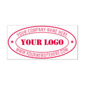 Aangepaste bedrijfsnaam Website ovaal Stempel (Design)