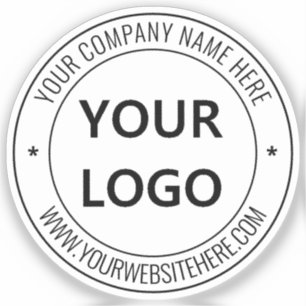 Aangepaste bedrijfsnaam Website ticker stempel Sticker