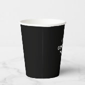 Aangepaste bedrijfsnaam zwart professional 8oz papieren bekers (Rechts)