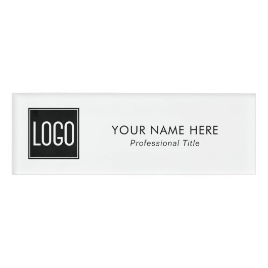 Aangepaste bedrijfsnaamtag – Logo, naam en functie Naambadge (Voorkant)