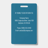 Aangepaste bedrijfspas met foto ID | Logo Badge (Achterkant)