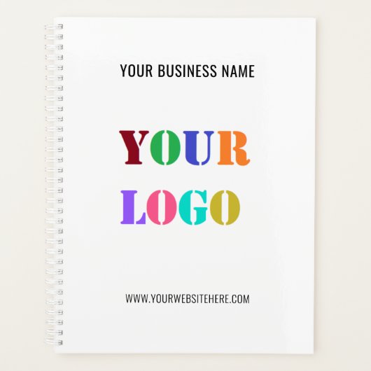 Aangepaste bedrijfsplanner voor Logo en tekst Planner (Voorkant)