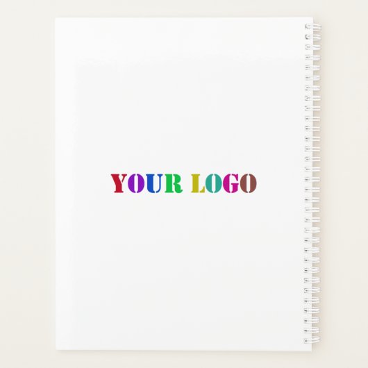 Aangepaste bedrijfsplanner voor Logo en tekst Planner (Achterkant)