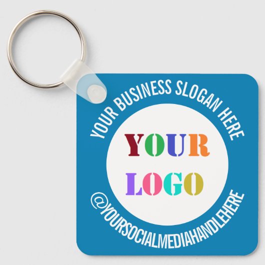 Aangepaste bedrijfspromoties Social Media Sleutelh Sleutelhanger (Voorkant)